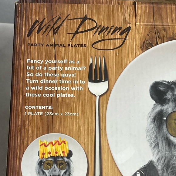 Wild Dining Larry Lion Plate NIB Unique Gift Fun Dining Kitchen Humor Collection - Picture 5 of 13